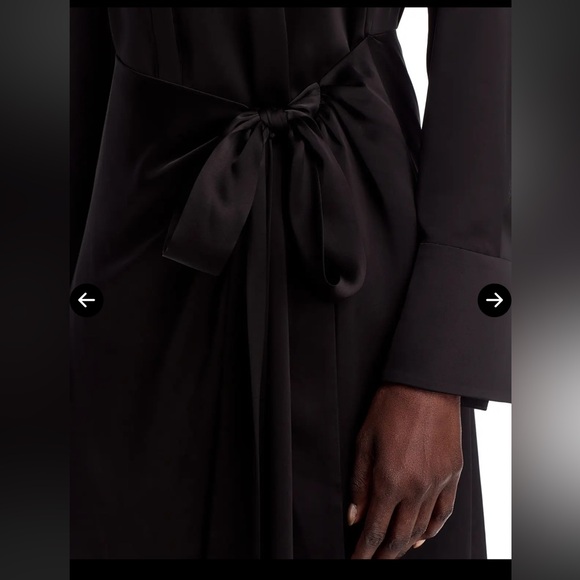 KOBI HALPERIN•Alara Sateen Shirt Dress
NWT•XS•Black - Picture 6 of 9